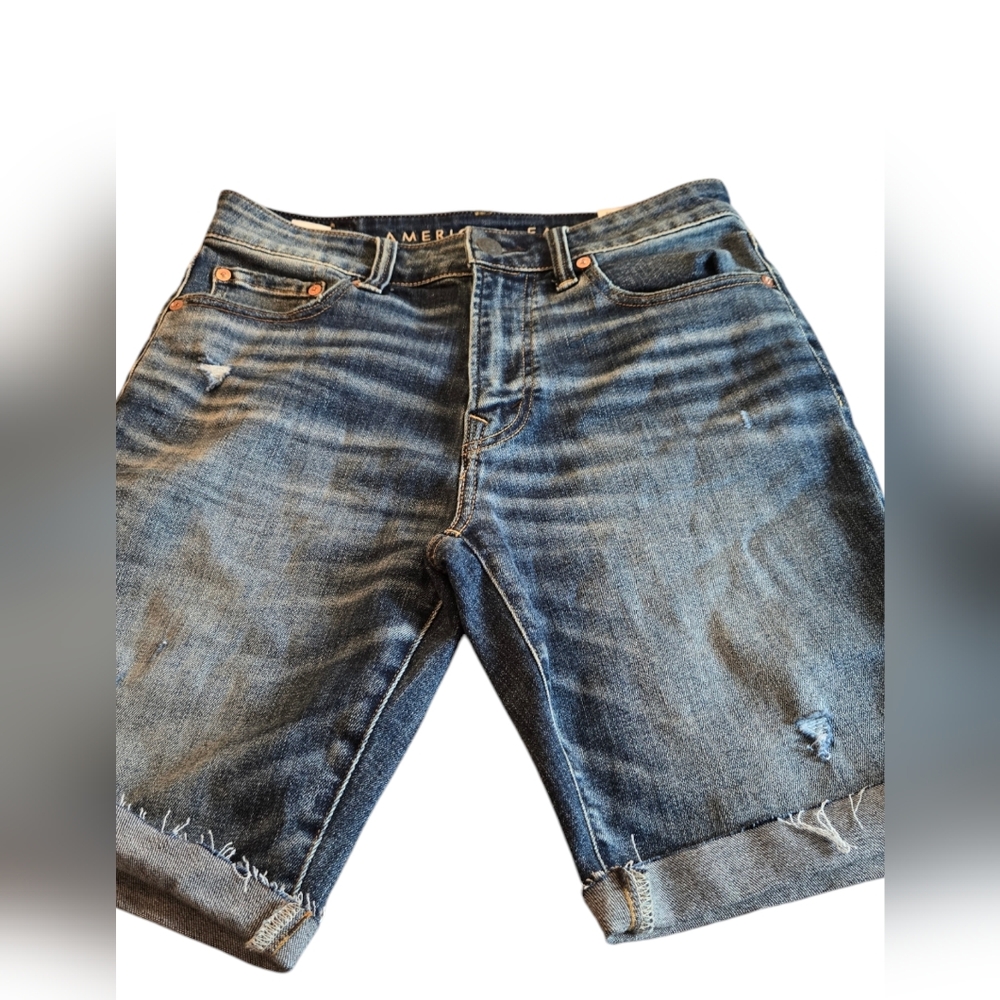 American Eagle Airflex At The Knee Jean Skorts Size 30